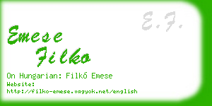 emese filko business card