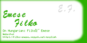 emese filko business card